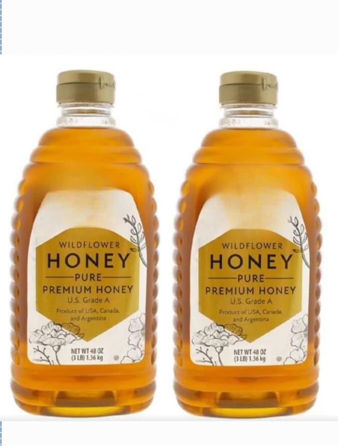 Wildflower Pure Premium Honey, 48 oz. (Pack Of 2) 100% natural wildflower honey