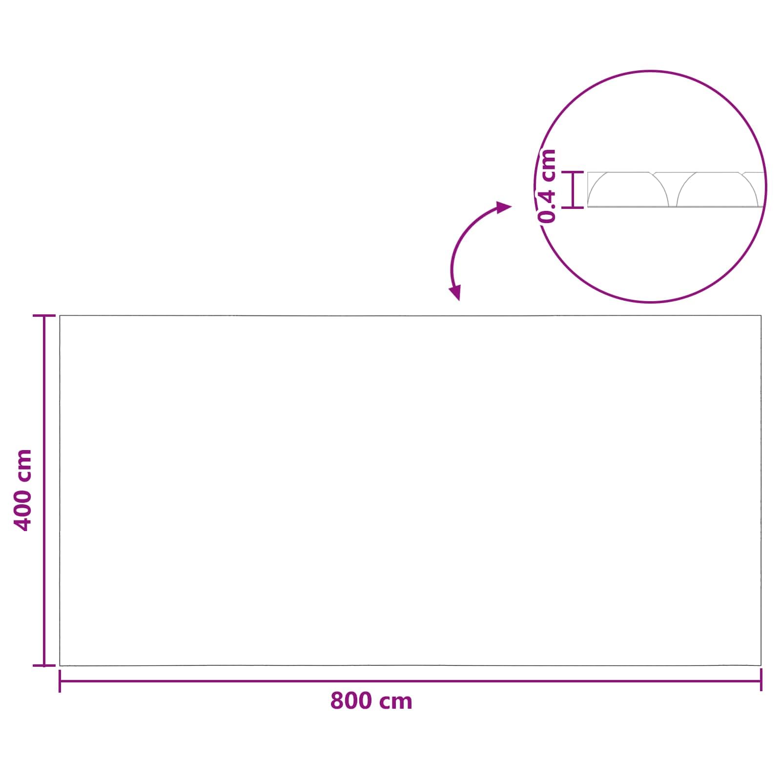 Copertura di protezione per piscina, in materiale PE resistente, 800 x 400 cm, con camere d'aria, pellicola solare, telo protettivo impermeabile per giardino, piscina, idromassaggio, spa