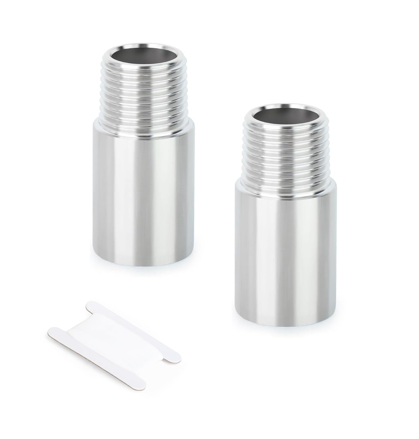 TAILONZ PNEUMATIC 304 Edelstahl 1" Innengewinde x 1" Außengewinde BSP 100mm Nippel Gussrohr Direktverschraubungen zur Rohrverlängerung Pneumatische Anschlüsse （Packung mit 2）