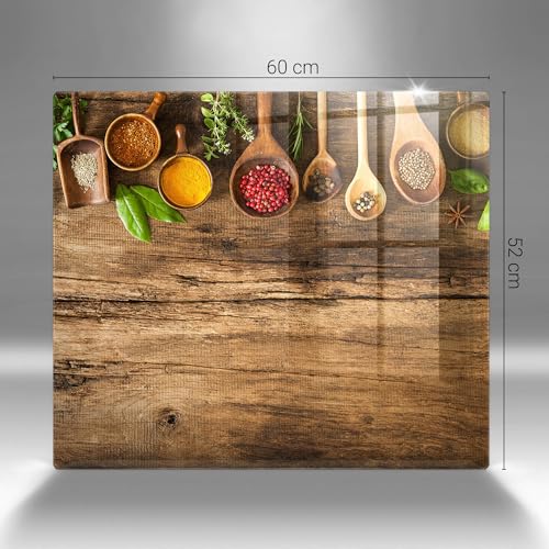 Planche à découper induction Wallfluent 60x52cm protection plaque cuisson verre résistante - 7