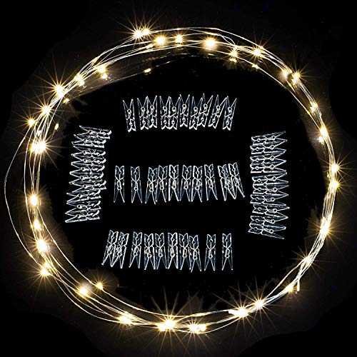 image for LECLSTAR 17Ft 50 LED Fairy String Lights with Clear Clips - Perfect fo