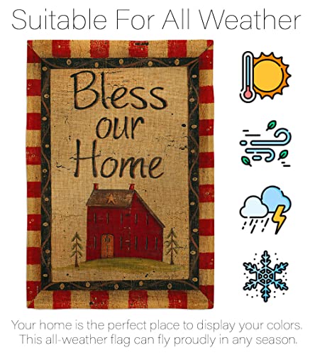 Breeze-Decor-Bless-Our-Home-House-Flag-Country-Living-Primitive-Farm-Western-Barn-American-Rustic-Cowboy-Rural-Ranch-Decoration-Banner-Small-Garden-Yard-Gift-Double-Sided-Made-in-USA Breeze Decor Bless Our Home House Flag Country Living Primitive Farm Western Barn American Rustic Cowboy Rural Ranch Decoration Banner Small Garden Yard Gift Double Sided Made in USA