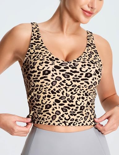 Image of THE GYM PEOPLE Womens' Sports Bra Longline Wirefree Padded with Medium Support
