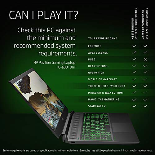 HP Pavilion Gaming 16 Laptop PC, NVIDIA GeForce GTX 1650, Intel Core i5-10300H, 8GB DDR4 RAM, 512GB PCIe NVMe SSD, 16.1… - Image 3