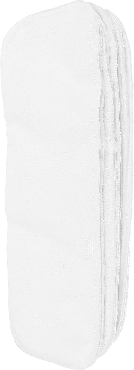 8 Pcs Reusable Cloth Diaper Inserts for Newborn and Infant, White Fabric Liners with Delicate Workmanship and Comfortable to Wear, Soft and Sturdy Diaper Liner Pads
