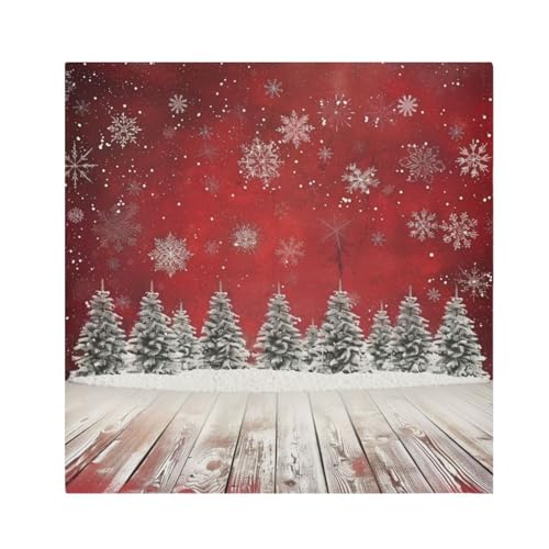 Servilletas de tela navideñas estampadas multicolor set 6 miniatura 1