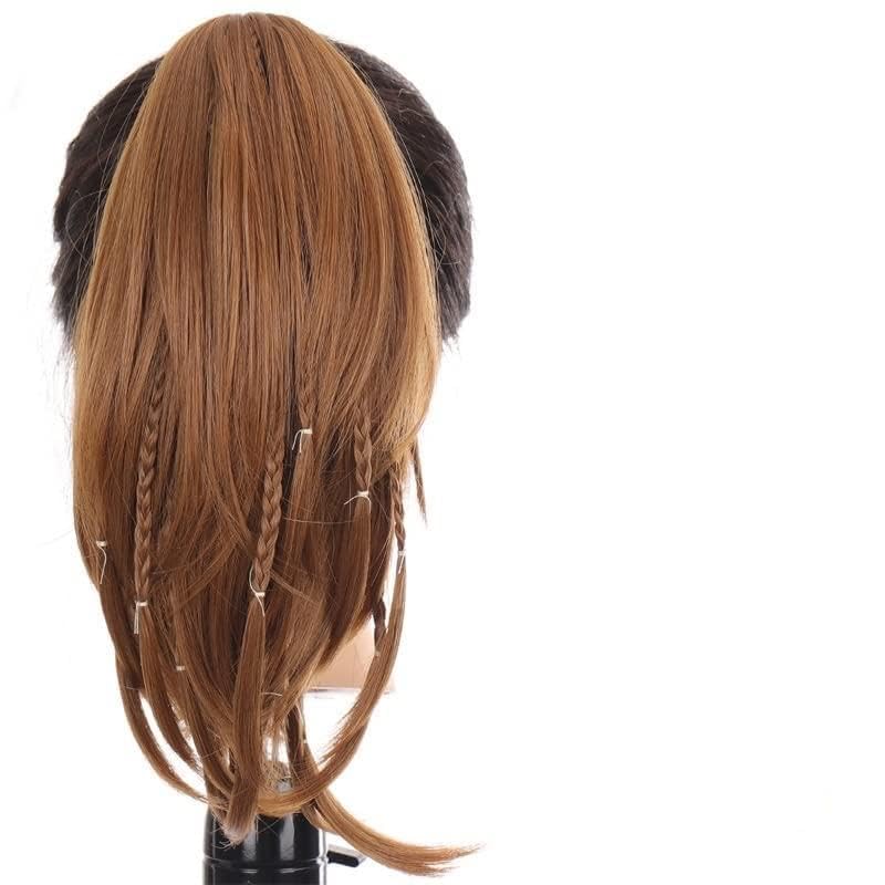 Moño de Pelo para Mujer Peluca de extensión de cabello de cola de caballo con Clip de garra grande de onda corta sintética, accesorios for el cabello for mujer Pieza de Pelo de Moño Desordenado ( Colo