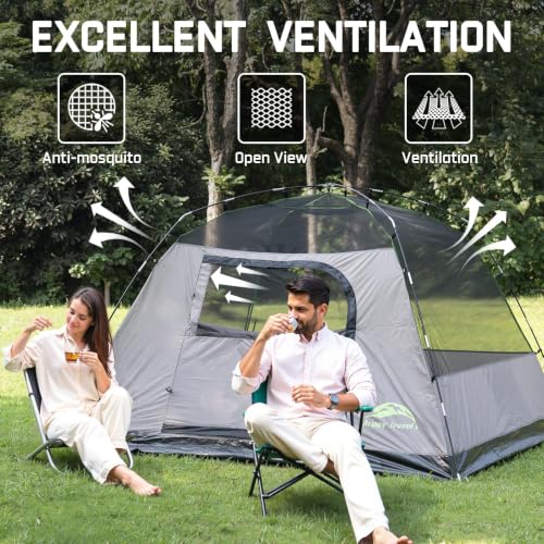Happy Travel Carpa de Camping Iglú para 4 Personas, Modelo HT-DM-5P, Color Negro miniatura 6