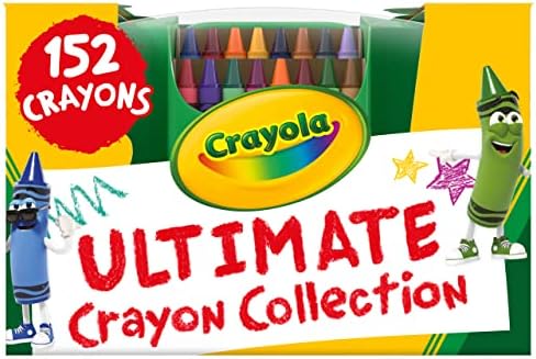 Crayola Ultimate Crayon Box Collection (152ct), Bulk Kids Crayon Caddy, Classic & Glitter Crayons, Gifts, Ages 3+