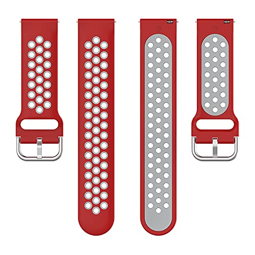 Image of ACM Watch Strap 22mm compatible with Boat Flash Edition Smartwatch | Silicone Belt Breatheable Dual Color Dot Band