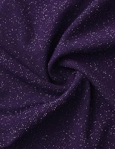 Image of CYCLAMEN 1X-4X Plus Size Sparkle Glitter Ruched Bodycon Mini Wrap Dress Sparkly Sequin Dresses Ruffle Sleeve Party Cocktail