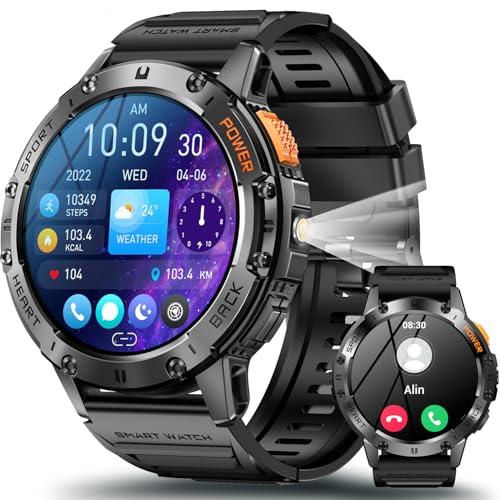 Amazon | スマートウォッチ 【2025革新モデル 軍用規格&防水防塵