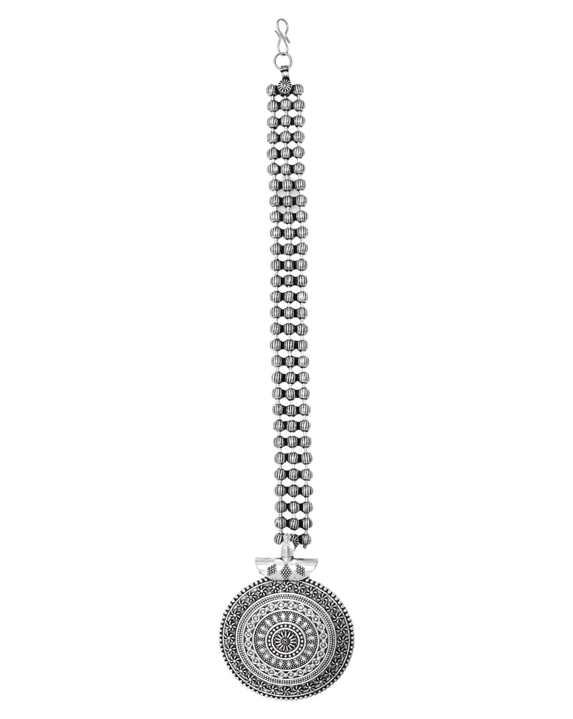 teejh Sayesha Silver Oxidised Maang Tika For Women-picture-44