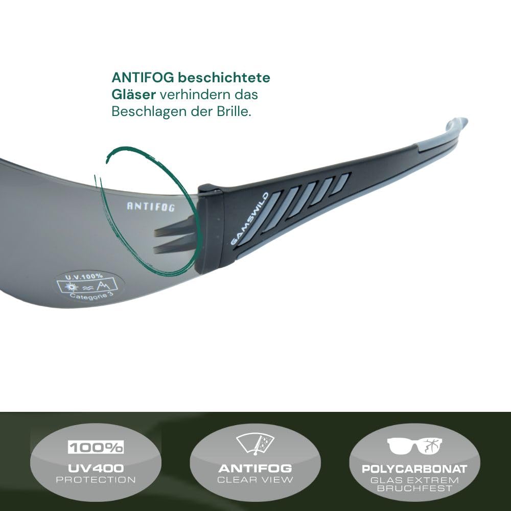 Gamswild WS7122 Sonnenbrille Sportbrille ANTIFOG Skibrille Fahrradbrille Unisex | braun | orange | gelb | grau | transparent