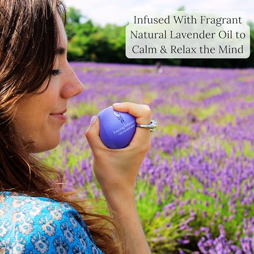 Lavender Stress Balls for Adults | Aroma Infused for Anxiety and Stress Relief | Enhance Mindfulness & Focus | Tri-Strength Physical Therapy Hand Grip Exercise and Calming Sensory Fidget Tool - Image 4