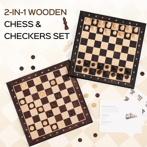 Set de Ajedrez y Damas de Madera Magnético para Niños 12" miniatura 4