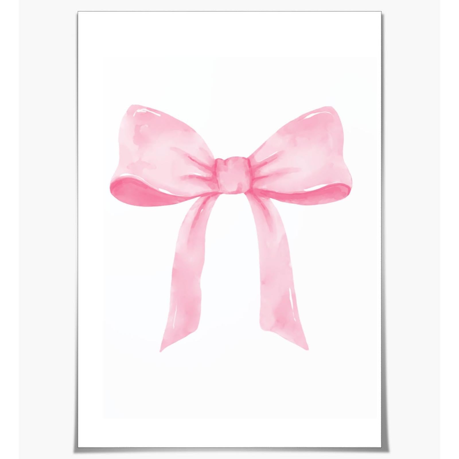 CoOpoBlush Pink Bow Print, Preppy aesthetic wall art, teen room decor, preppy poster, college apartment decor, nursery girly wall art pastel art, 12x16in Frameless