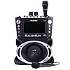 Karaoke USA GF845 Complete Karaoke System with 2 Microphones, Remote Control, 7” Color Display, LED Lights - Works with DVD, Bluetooth, CD, MP3 and All Devices