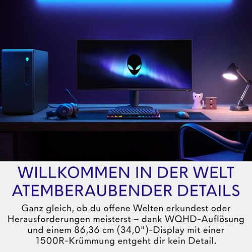 Alienware 34 Gaming Monitor - AW3425DWM, WQHD (3440x1440), 180Hz, VA, 1ms
