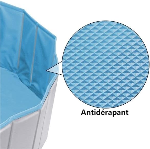 Close-up of the anti-slip textured bottom of the pet pool.