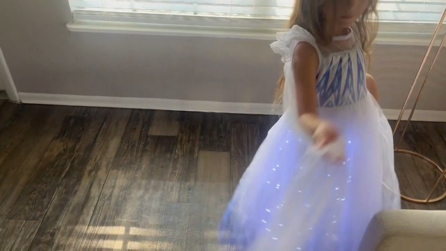 Disfraz de princesa con luces para niñas 6-7 años miniatura 7