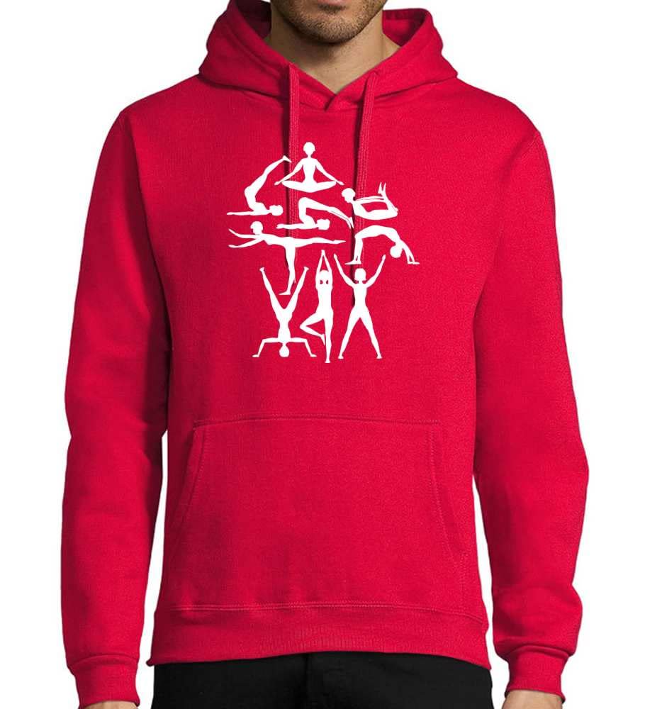 Gimnastyka 2.0 męska bluza z kapturem, czerwony, 4XL