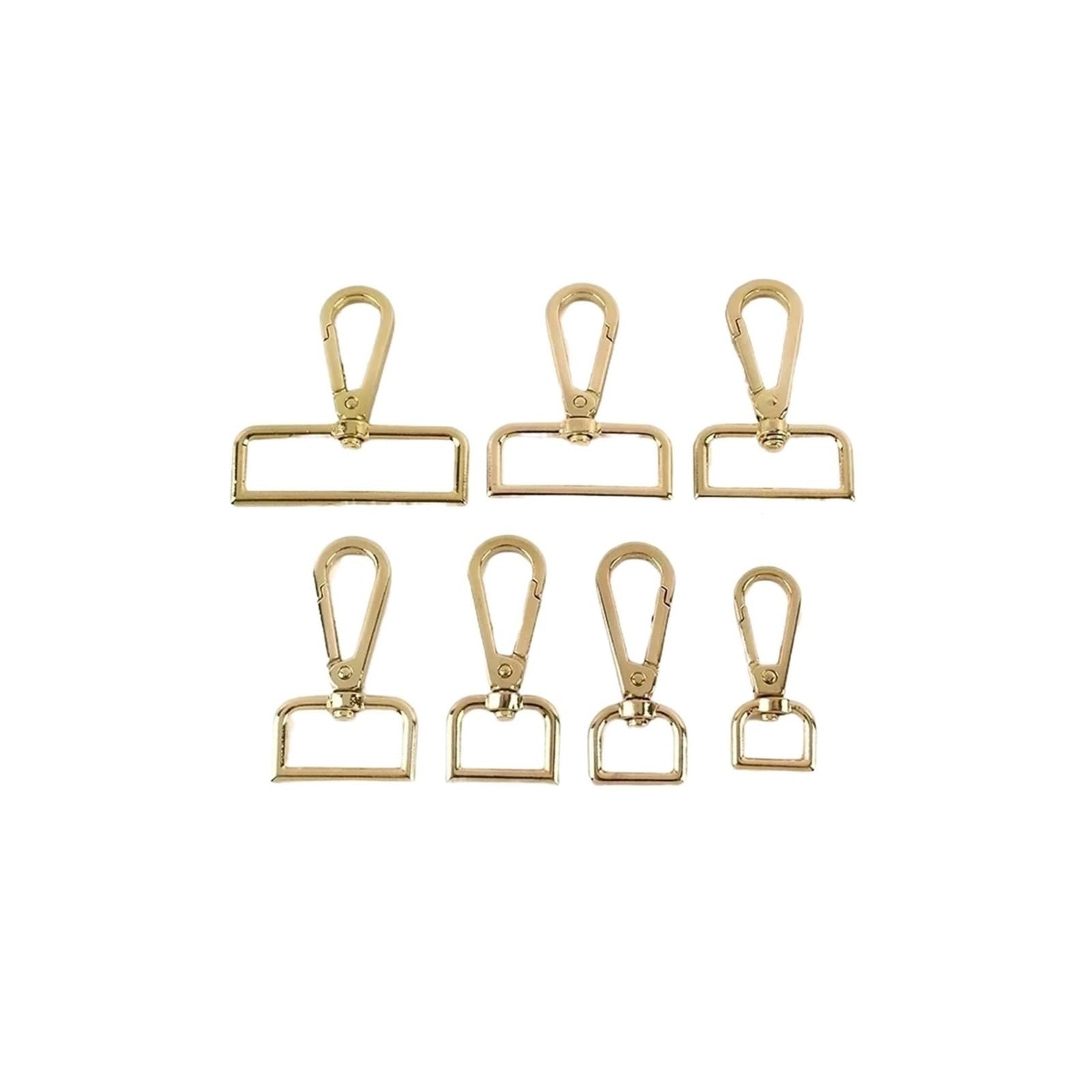 Swivel snap Hook, Metal Buckle Handbag, Swivel, Leather Craft Bag Accessories with Lobster Clasp(Light Gold,16mm)