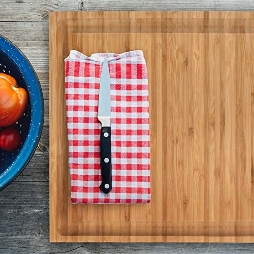 Tabla de Cortar de Bambú Premium con Ranuras para Jugos – 11" x 11" x 0.75" – 1 Pieza miniatura 6