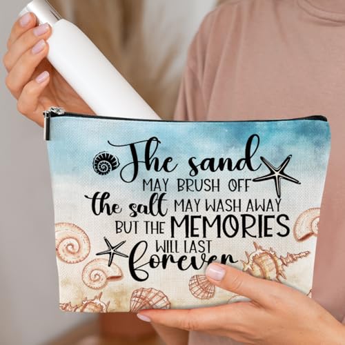 Funny Beach Gifts for Women Cosmetic Bag Travel Ocean Beach Vacation Essentials for Girls, Bestie, Mom, Summer Beaches Lover Makeup Bag Girls Trip Gifts Favors Stuff Birthday Christmas Graduation3