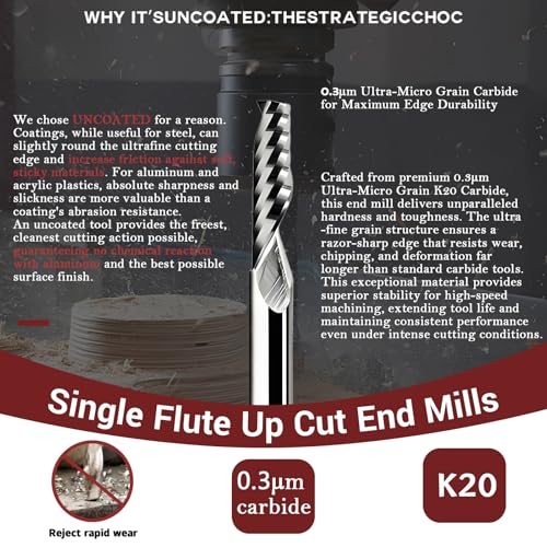 K20 O Flute Upcut Router Bit