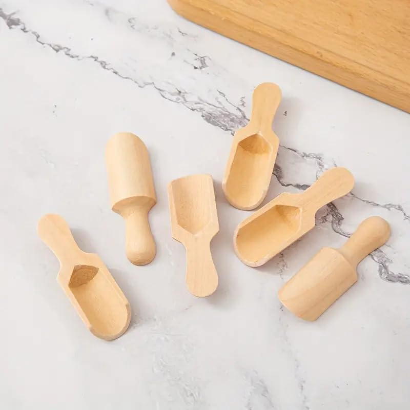 Mini Wooden Spoons For Masala Jar Container