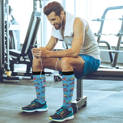 Image of Pigsaly Ceramic Mugs Coffee Cups Womens Knee High Socks Love Compression Socks Athletic Tube Sock Outdoor Sport Socks