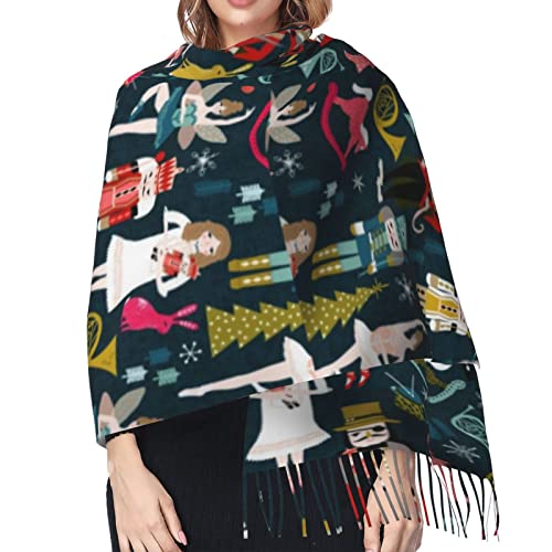 Supernatural Inspiration Print Women'S Super Soft Classic Cashmere Winter Cashmerette Fringed Scarf For Spring Fall Winter4
