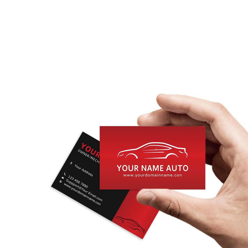Custom Automotive Sales Business Cards - 300gsm Waterproof Professional Design