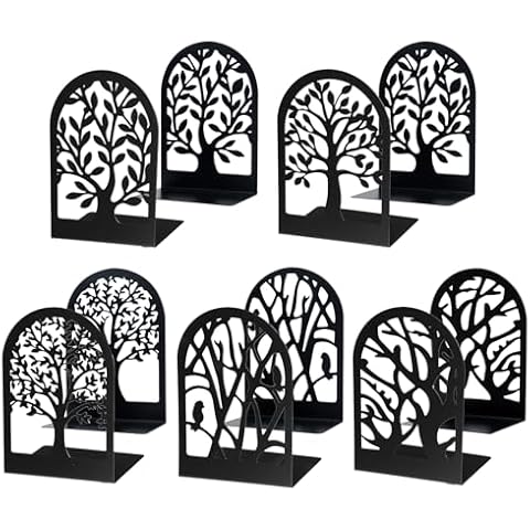 EOOUT Bookends for Shelves Decorative Cover
