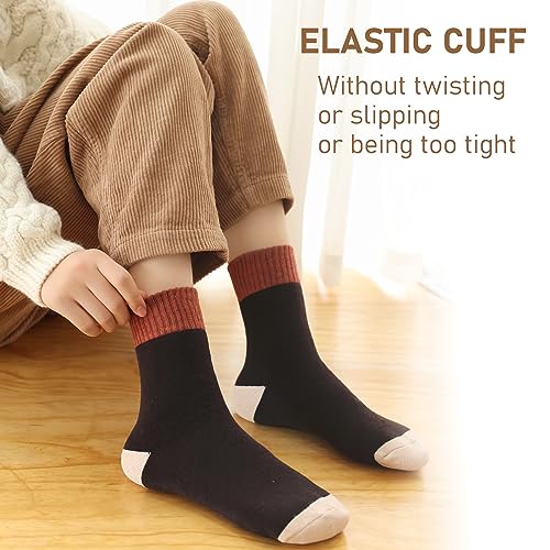 Miniatura 7 de Mosotech Calcetines Termicos De Mujer, 5 Pares Calcetines Invierno Cálidos De Confort Casual, Talla Única 35-42