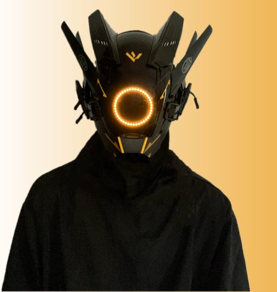 Amazon | 賽博パンクフルフェイスマスクヘルメット手作り製品成人