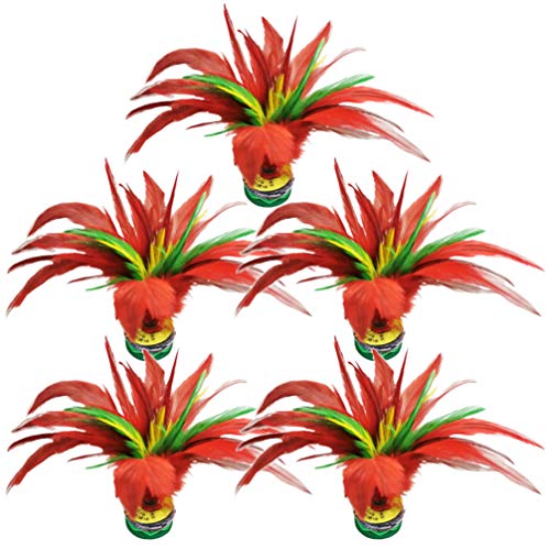 5Pcs Kick Shuttlecocks Colorful Chinese Jianzi Foot Sports Toy for Indoor Outdoor Backyard Foot Training Exercise Game