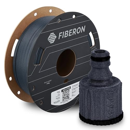 Image of Polymaker Fiberon ASA-CF08 Dark Grey Carbon Fiber 3D Printing Filament 1.75mm 0.5KG, UV & Weather Resistant, High Rigidity, Heat Resistant, Easy to Print, Functional Parts & Prototypes