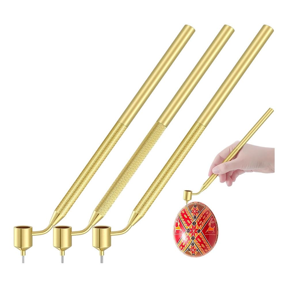 Set mit 3 Heißwachs-Zeichenstiften für Dekorative Kunst für Ostereier, Pysanky-Zubehör