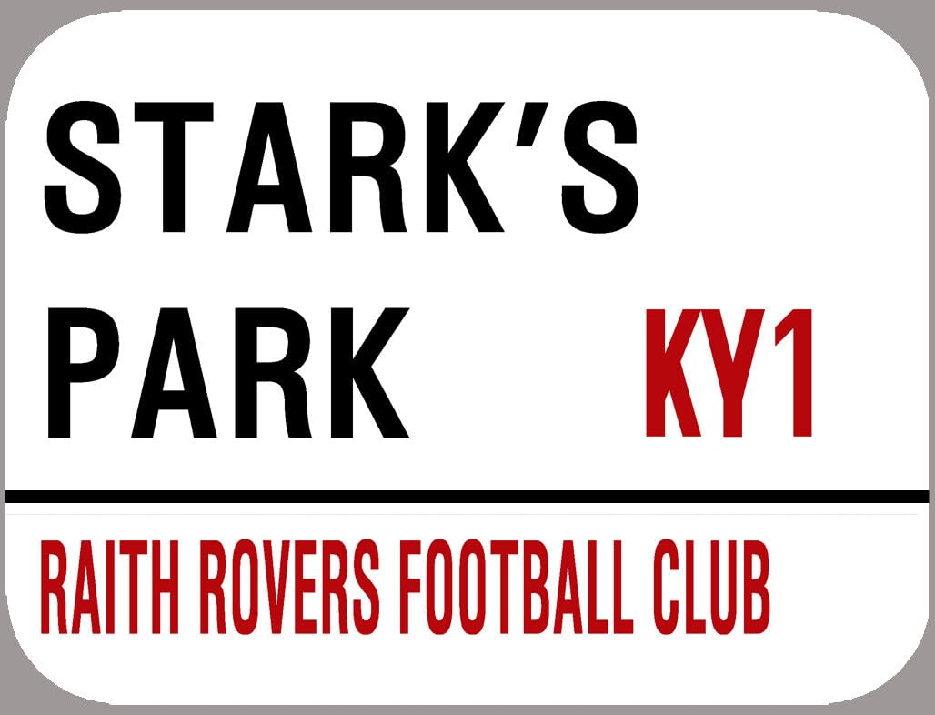 Yelacecca Raith Rovers Metal Street Sign Stark'S Park Decoration Props Plaque 8X12 Inch