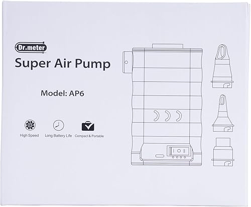 Miniatura 10 de Bomba de colchón de aire, bomba de aire portátil recargable de 6000 mAh, inflador de aire eléctrico de llenado rápido para acampar al aire libre,