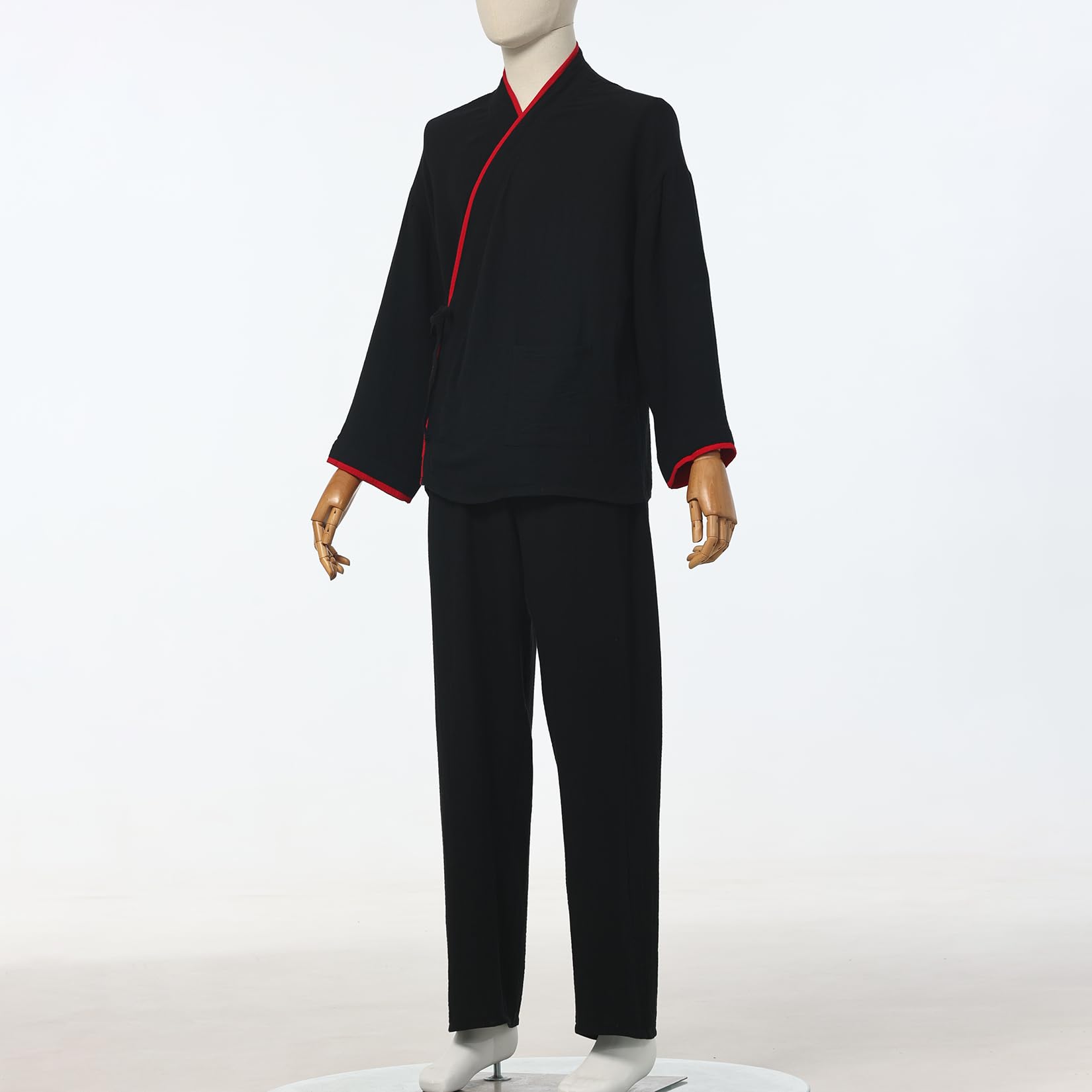 CAMDOM Traje de Bano de Algodon de Dos Piezas de Estilo Japones para Hombre Conjunto de Pijama Tipo Kimono para Parejas