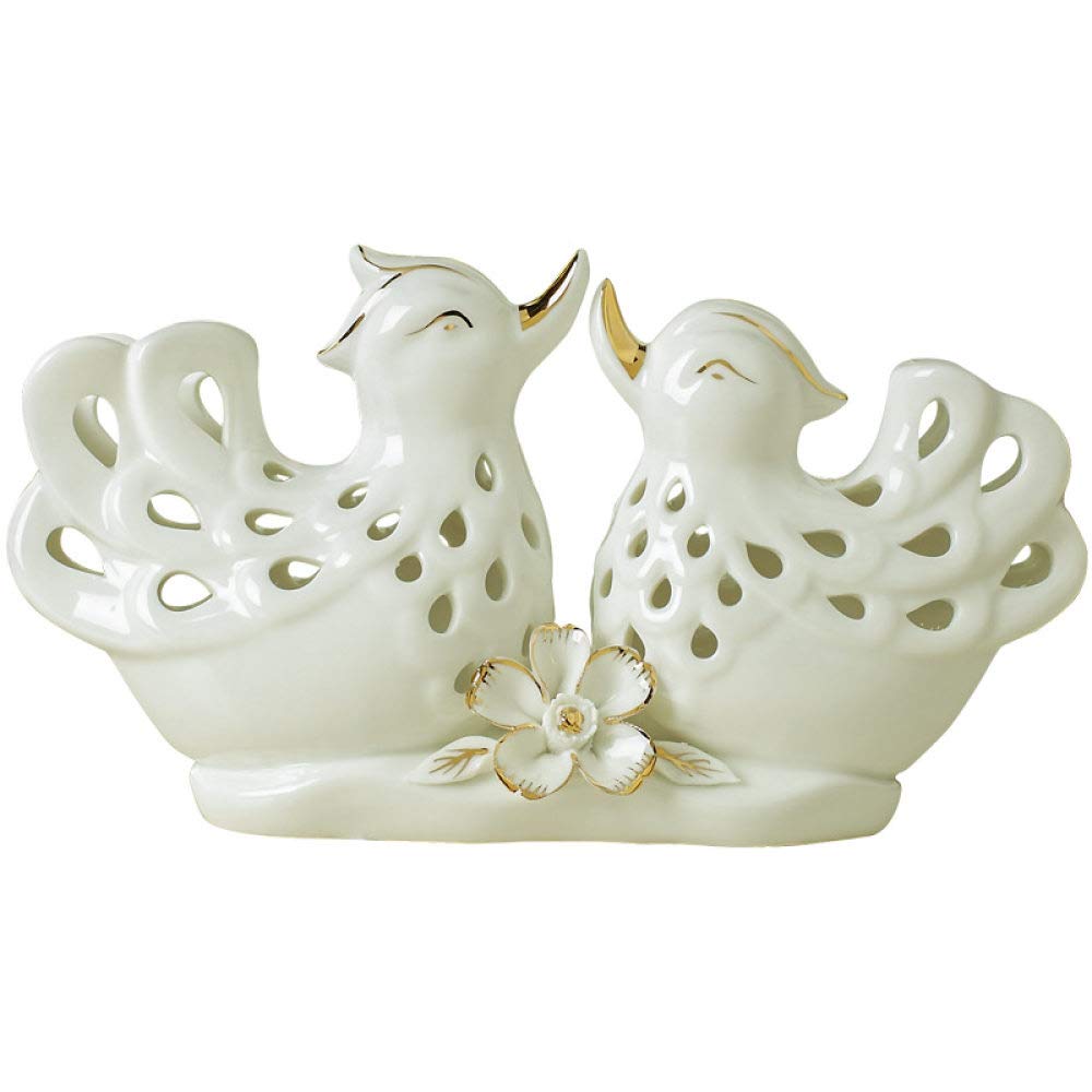 Statue de canard mandarin en céramique pour décoration de bureau et maison