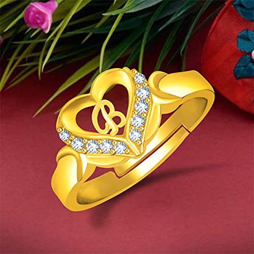 CZ Valentine American diamond I Love You B Ring