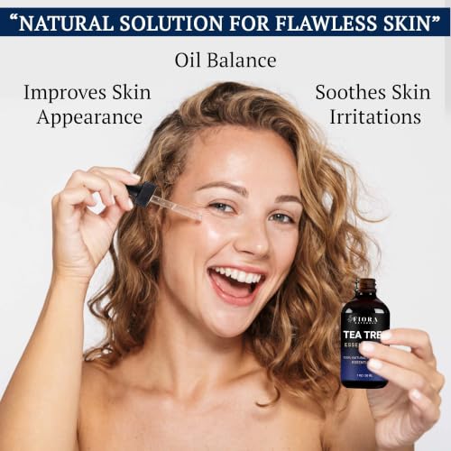 Image of Tea Tree Oil for Toenails - 100% Pure Tea Tree Essential Oil for Skin, Foot Care, Piercing, Dandruff, Hair & Scalp Care. Natural Remedy for Discolored and Damaged Nails, Pure Melaleuca Alternifolia