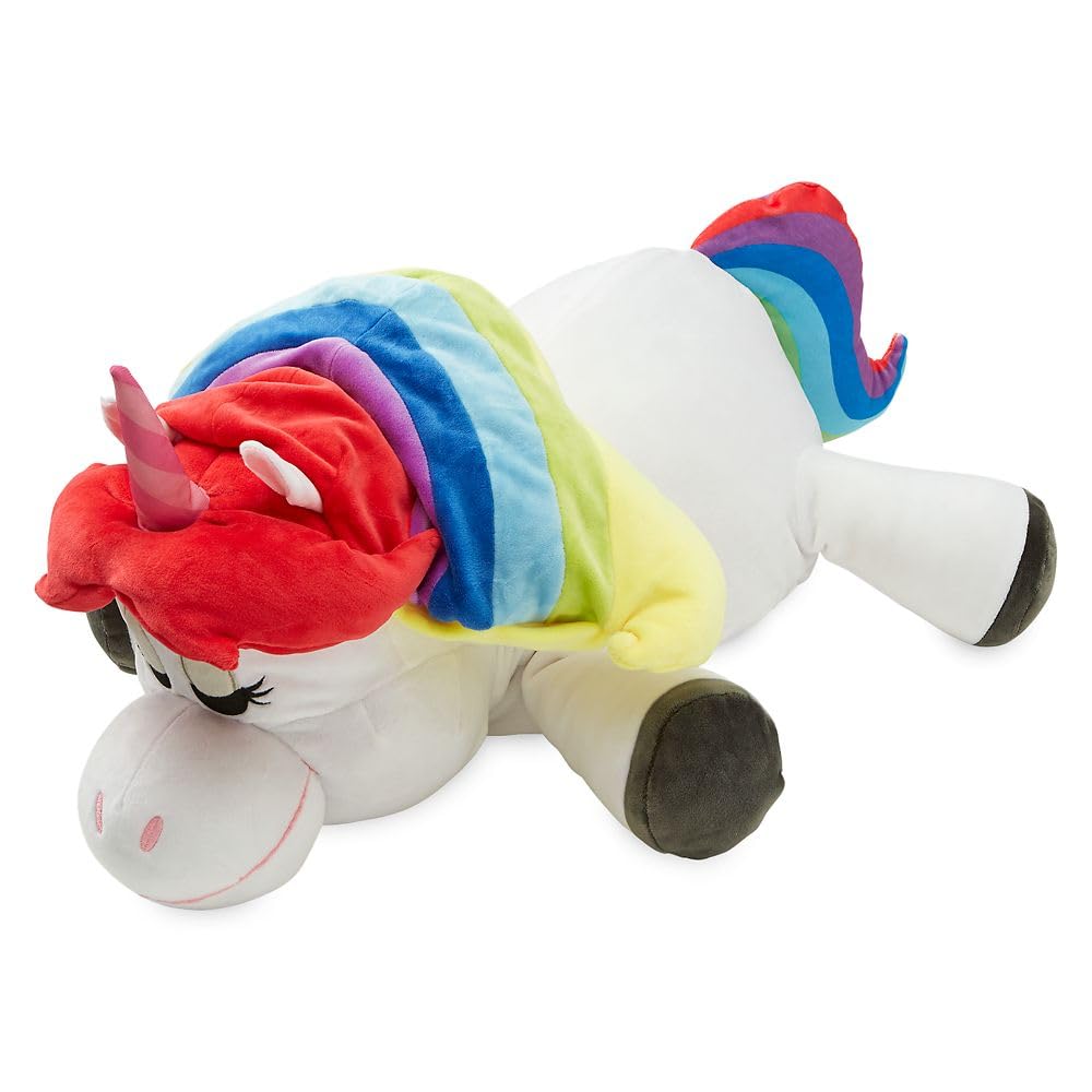 Disney Store Peluche ufficiale Cuddleez, unicorno arcobaleno, grande peluche, super morbido e abbracciabile, per fan e bambini di tutte le età, regalo perfetto da collezione, peluche