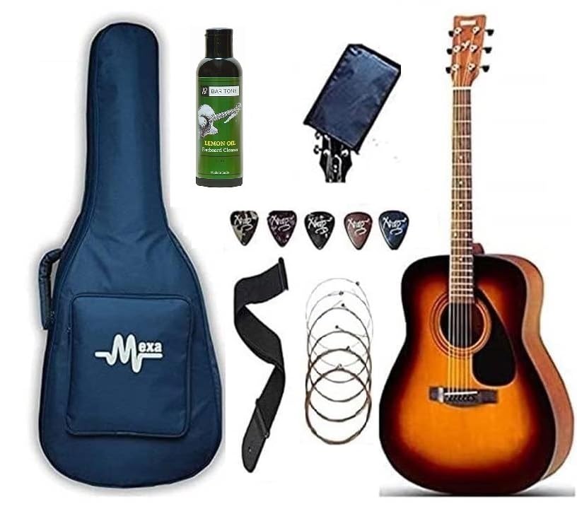 Yamaha F280 Acoustic Guitar Dreadnought With Mexa Guitar Bag, Belt, String Set, Plectrums.