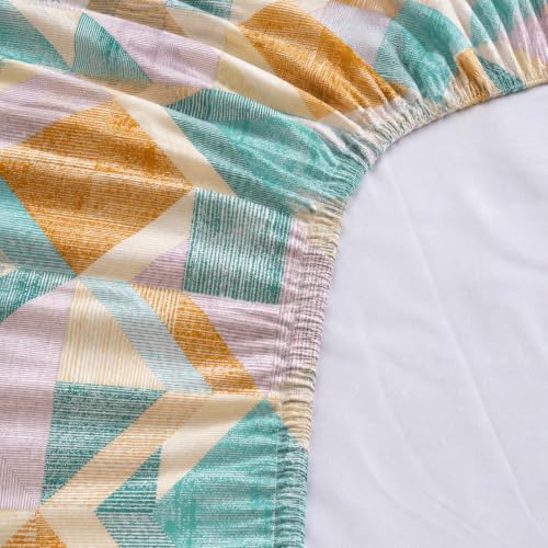 Image of LANE LINEN Symphony 100% Cotton 144TC King Bedsheet Set, 3 Piece, Printed | Printed 3-Piece Set With 1 King Fitted Bedsheet (1.83 x 1.98 M + 0.30D CM), 2 Pillow Covers, 144 TC, Soft & Breathable Cotton