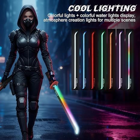 Image of 31.5 inch Spark Sword for Kids and Adults, Led Light Up Sound & Fog, Type-C Rechargeable, Sparking Sword for Anime [Big-Size]